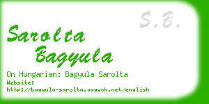 sarolta bagyula business card